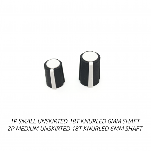 rogan series p knobs, black/white soft touch